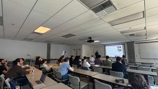 James A. Glazier giving a talk picture 2